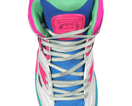 Men's Gucci Basket White Pink Blue Sneaker Shoes