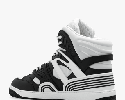 Men's Gucci Basket Black White Sneaker Shoes