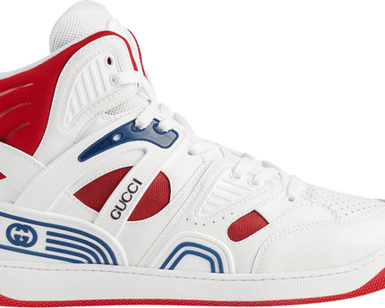 Men's Gucci Basket White Red Sneaker Shoes