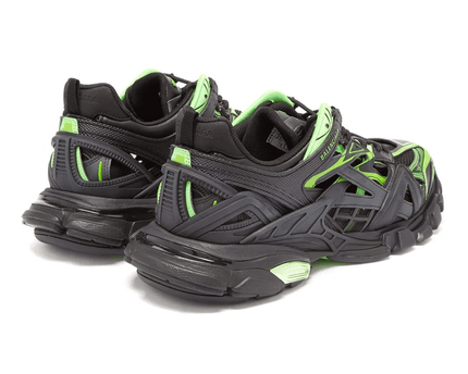 Men's Balenciaga Track 2.0 Open Sneaker In Black Green