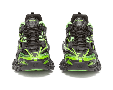 Men's Balenciaga Track 2.0 Open Sneaker In Black Green