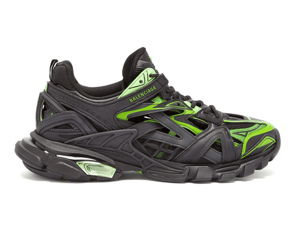 Men's Balenciaga Track 2.0 Open Sneaker In Black Green