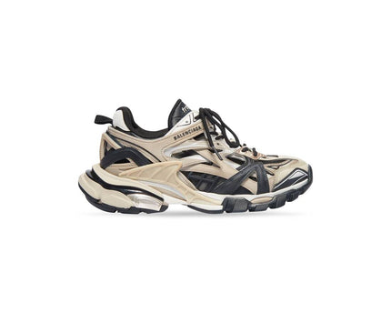 Men's Balenciaga Track 2.0 Open Sneaker In Beige Black