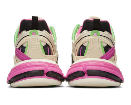 Men's Balenciaga Track 2.0 Sneaker In White Green Pink