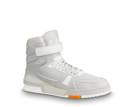 Men's LV Louis Vuitton Trainer High Top Sneaker Boot Shoes V3