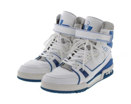 Men's LV Louis Vuitton Trainer High Top Sneaker Boot Shoes V1