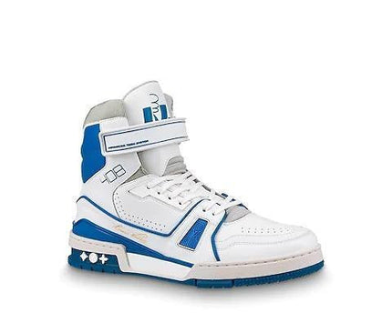 Men's LV Louis Vuitton Trainer High Top Sneaker Boot Shoes V1