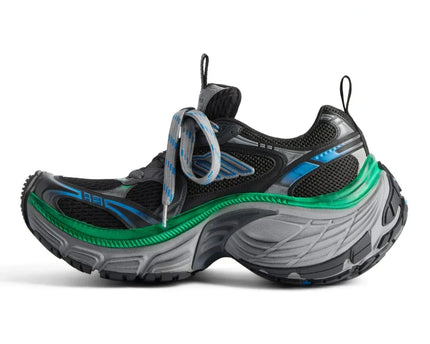 Women's Balenciaga shoes 10XL Sneakers In Black Grey Blue Green