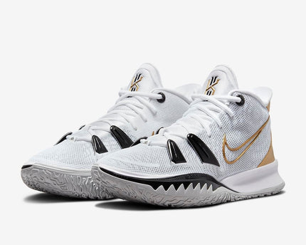 Men's Kyrie 7 White Premium Gold Shoes