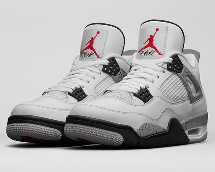Men's Air Jordan 4 White Cement Shoes