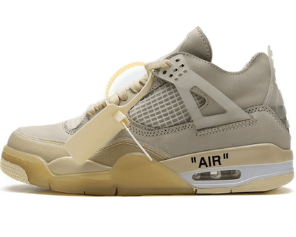 Men's OFF White x Air Jordan 4 Sail Shoes