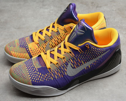 Men's Kobe 9 Purple Yellow Shoes