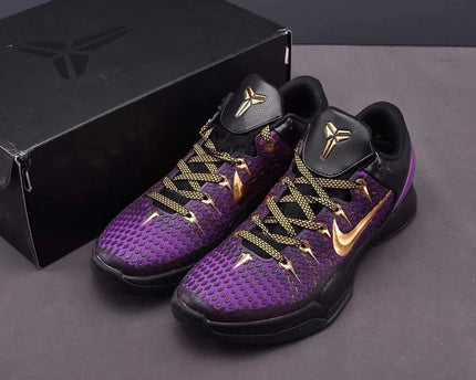 Men's Kobe 7 Black Purple Gold Shoes