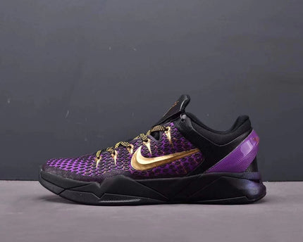 Men's Kobe 7 Black Purple Gold Shoes