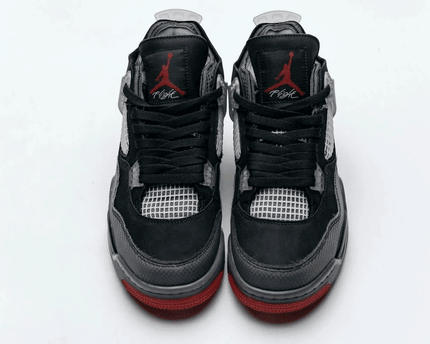 Men's OFF White x Air Jordan 4 Bred Shoes