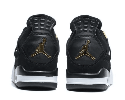 Men's Air Jordan 4 Black Metallic Gold Shoes