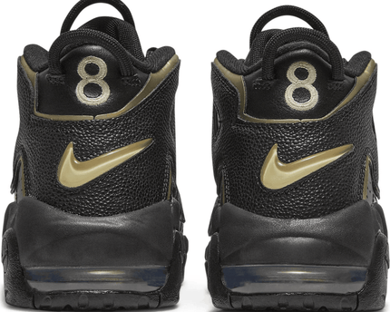 Men's Air More Uptempo GS Black Metallic Gold Star Shoes
