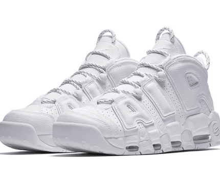 Men's Air More Uptempo GS Triple White Shoes