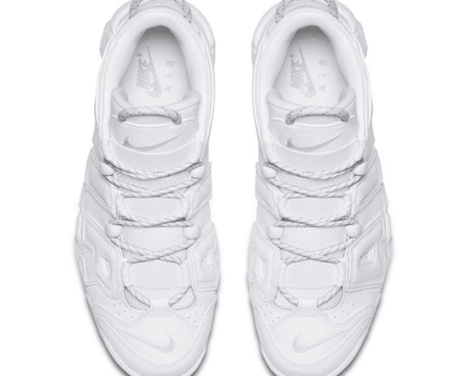 Men's Air More Uptempo GS Triple White Shoes