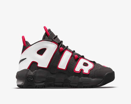 Men's Air More Uptempo PS Medium Ash Siren Red White Shoes