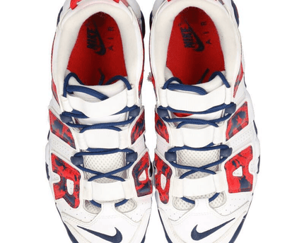 Men's Air More Uptempo PS Red Navy Camo Shoes