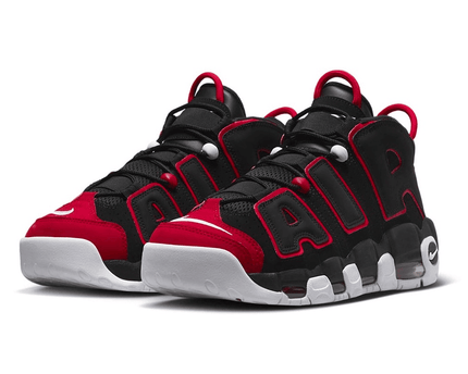 Men's Air More Uptempo Red Toe Shoes