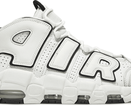 Men's Air More Uptempo White Black Shoes