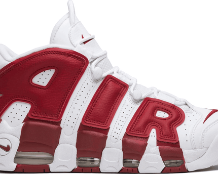 Men's Air More Uptempo White Red Shoes