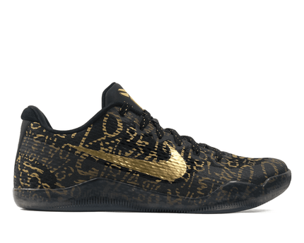 Men's Kobe 11 Mamba Day ID Black Gold Shoes