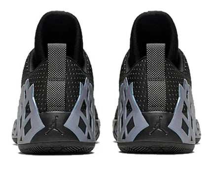 Men's Jordan Jumpman Diamond Low Black Metallic Silver Shoes