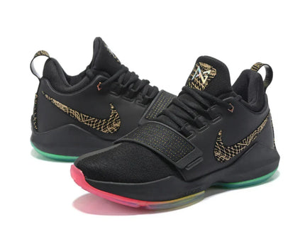 Men's Nike PG1 Black Gold Coloured Shoes