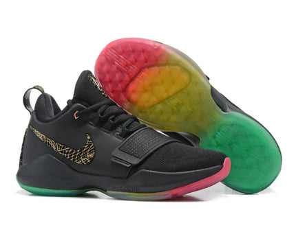 Men's Nike PG1 Black Gold Coloured Shoes