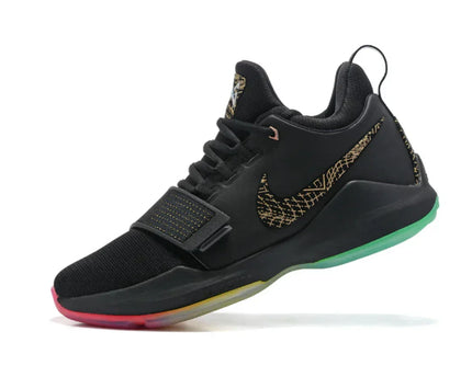 Men's Nike PG1 Black Gold Coloured Shoes