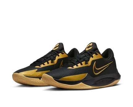 Men's Nike Precision 6 Black Metallic Gold Shoes
