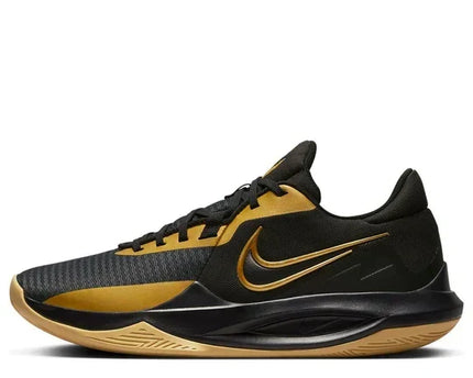Men's Nike Precision 6 Black Metallic Gold Shoes