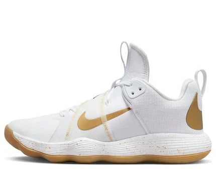 Men's Nike React Hyperset White Metallic Gold Shoes