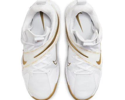 Men's Nike React Hyperset White Metallic Gold Shoes