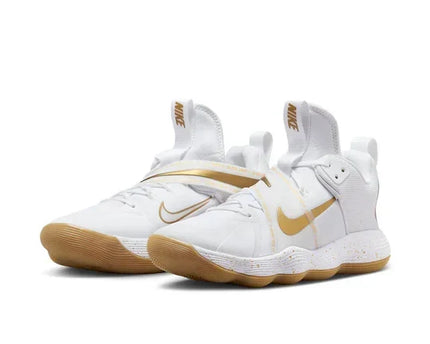 Men's Nike React Hyperset White Metallic Gold Shoes