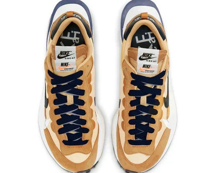 Men's Nike Vaporwaffle Sacai Sesame Blue Void Shoes