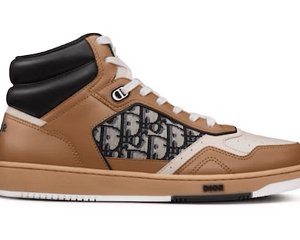 Men's Dior B27 High Coffee Cream Black Shoes