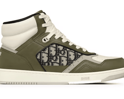 Men's Dior B27 High Olive and Cream Shoes