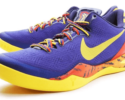 Men's Kobe 8 Barcelona Tiger Shoes