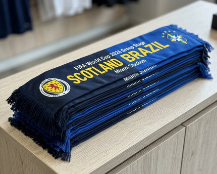 World Cup 2026 Scotland Vs Brazil Football Scarf Fan Souvenir