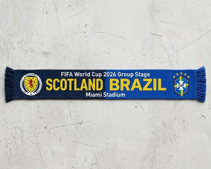 World Cup 2026 Scotland Vs Brazil Football Scarf Fan Souvenir