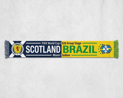 World Cup 2026 Scotland Vs Brazil Football Scarf Group Stage