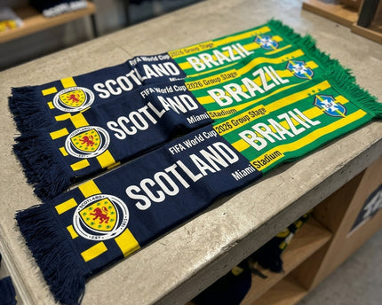World Cup 2026 Scotland Vs Brazil Football Scarf Contrast Design