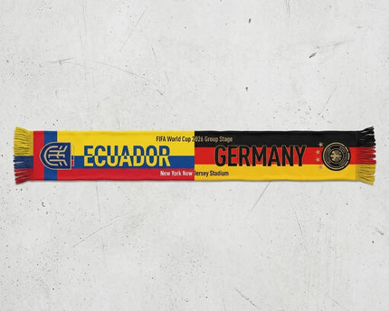 World Cup 2026 Ecuador Vs Germany Football Scarf Design