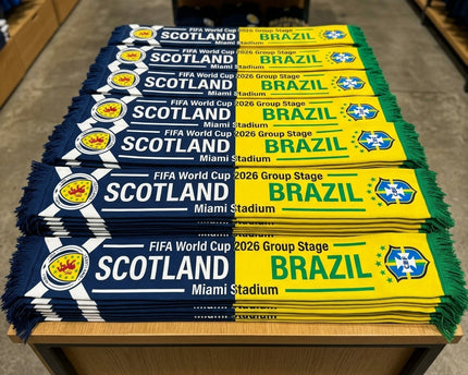 World Cup 2026 Scotland Vs Brazil Football Scarf Miami Edition