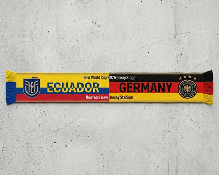 World Cup 2026 Ecuador Vs Germany Football Scarf