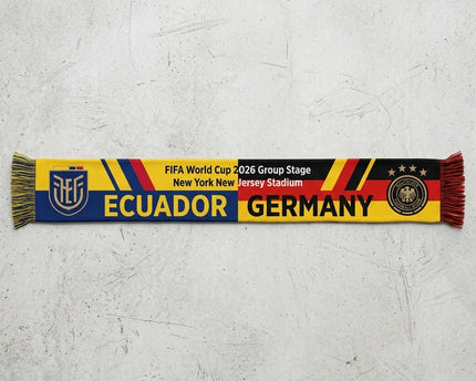 World Cup 2026 Ecuador Vs Germany Football Scarf Stadium Print